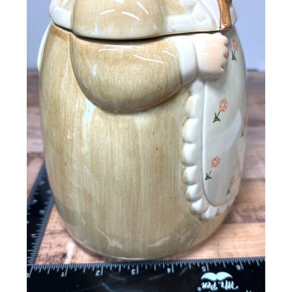 Vintage 80s Otagiri Double Sided Ceramic Country Girl Cookie Jar - Picture 8 of 9
